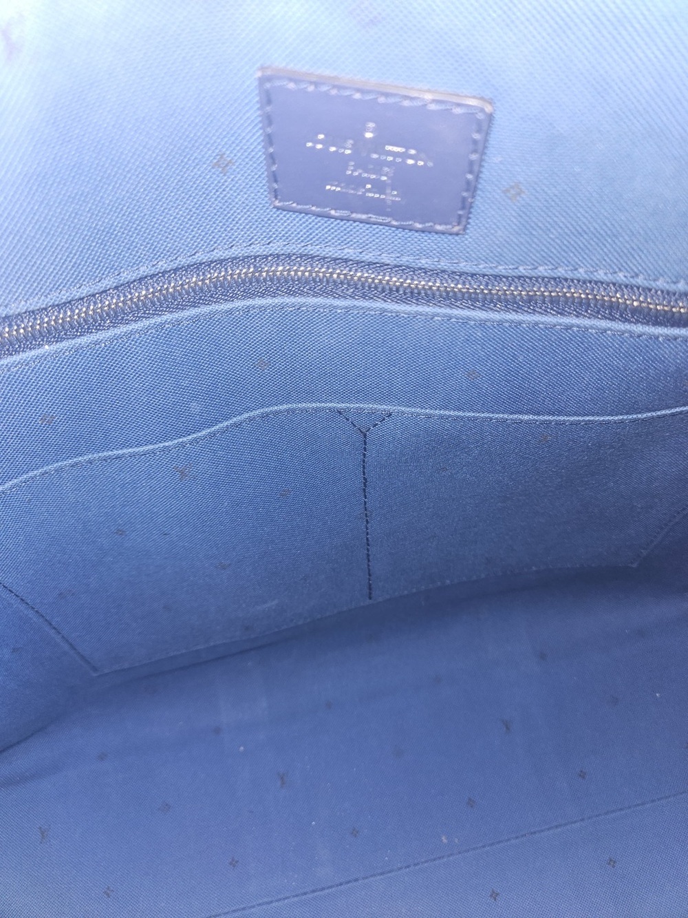 Louis Vuitton Blue and White Monogram Canvas Tote - Picture 10 of 11